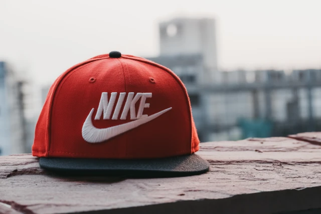 A Nike branded baseball cap. 