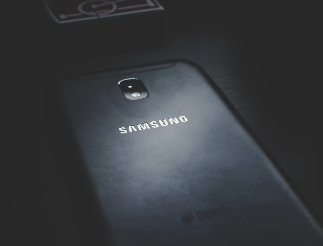 A Samsung smartphone. 