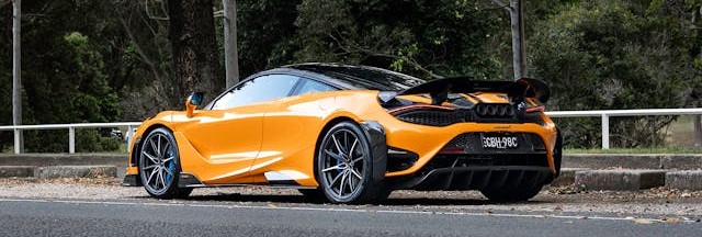 Side view of a Mclaren sports car.