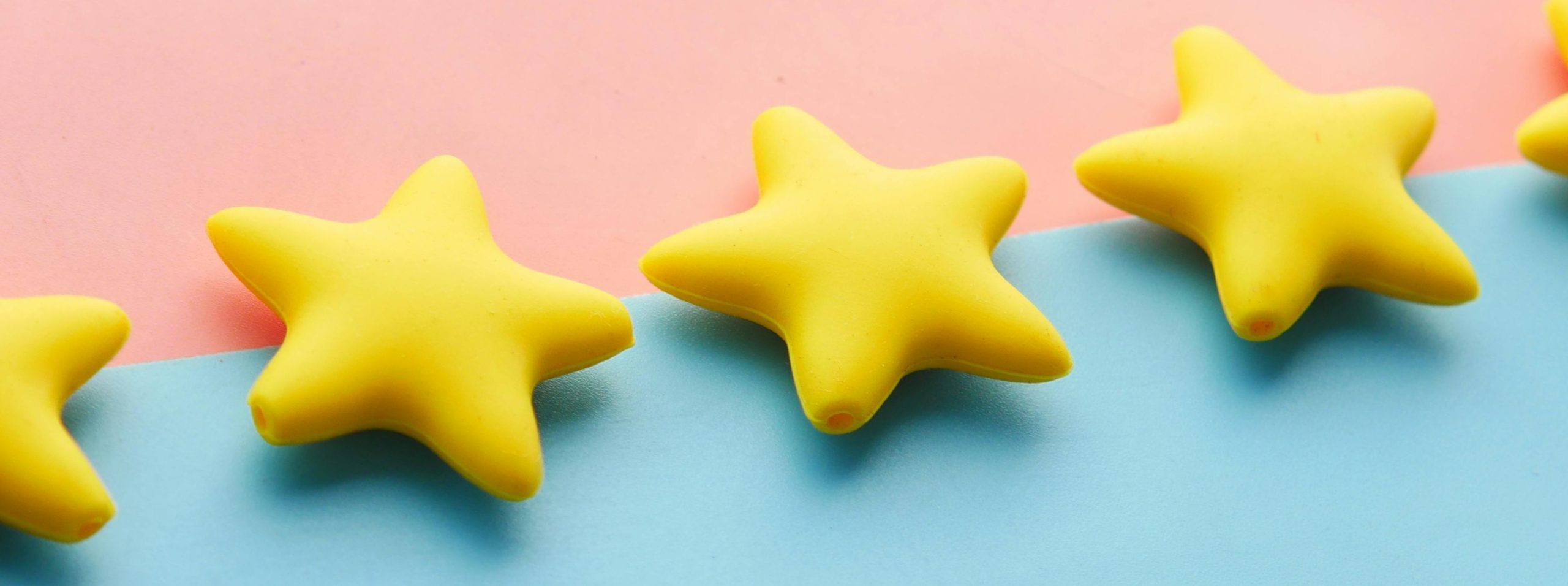 A row of stars, similar to what you might see on an online reviews website.